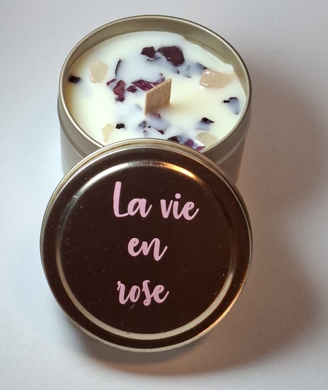 Bougie magique "La vie en rose"